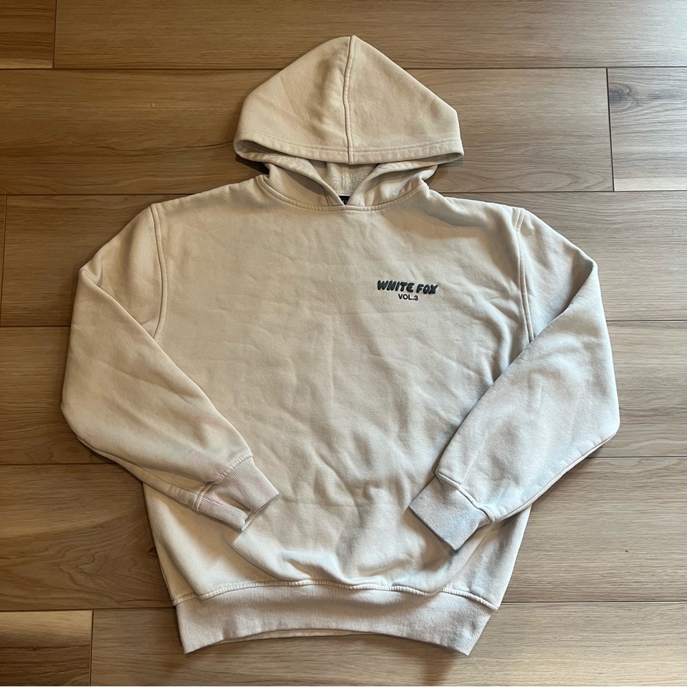 White Fox Cream Hoodie